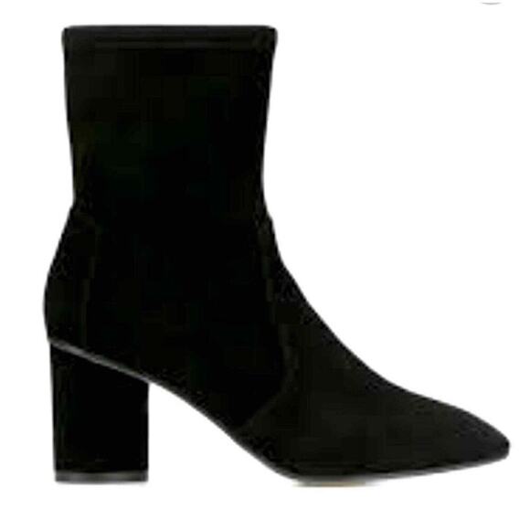 STUART WEITZMAN Margot Bootie BLACK STRETCH Suede Size 10 Retails $625 - Picture 1 of 5